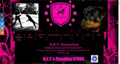 Desktop Screenshot of betrottweilers.com